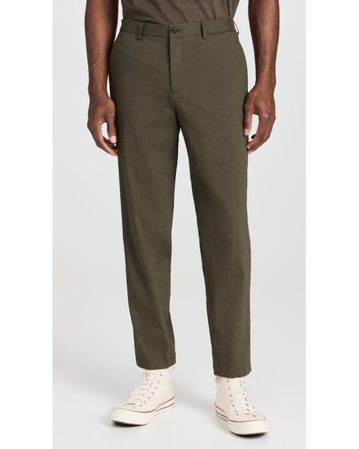 Theory Green Curtis Drawstring Pant In Good Linen for men