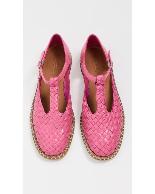 Naguisa Pink Fragaria Woven Flats