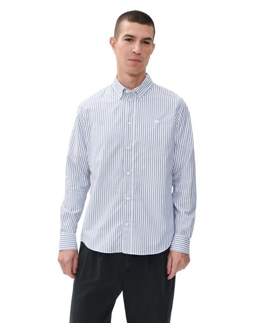 Maison Kitsuné White Profile Fox Button Down Shirt for men