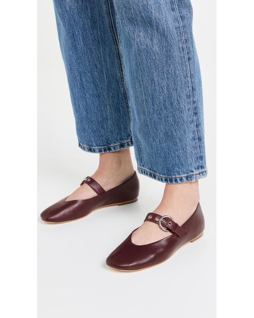 Reformation Brown Bethany Ballet Flats 7