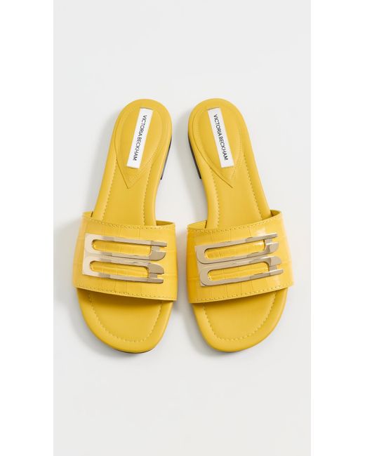Victoria Beckham Yellow Slides