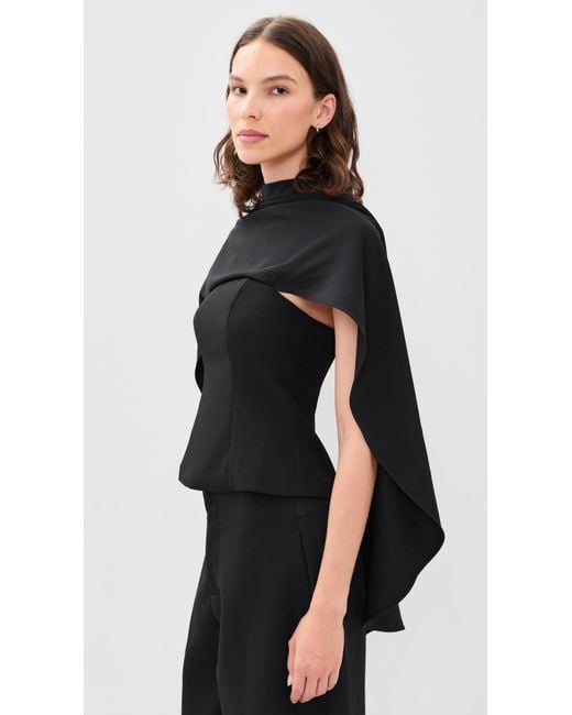 Line & Dot Black Scout Drape Top