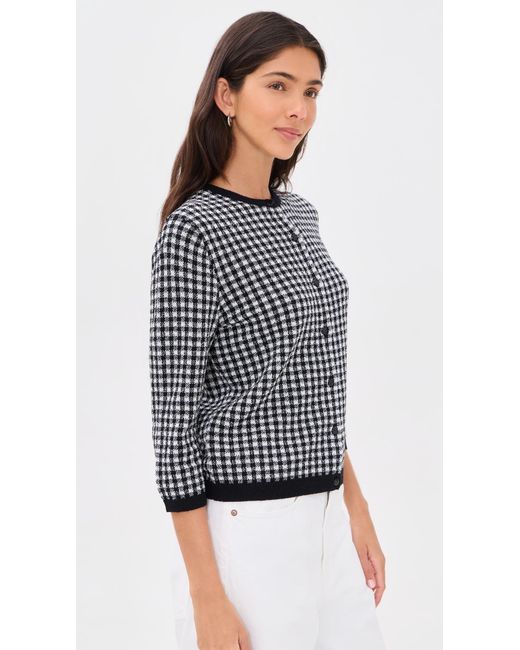 Vince Black Gingham Cardigan