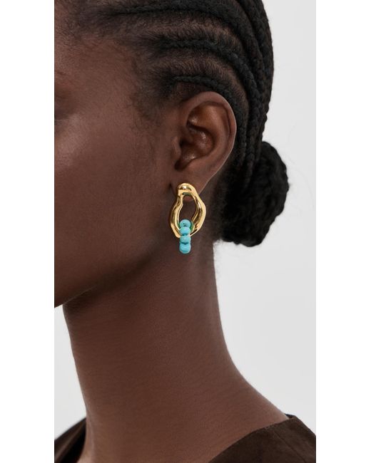 Mayamar Blue Beaded Earrings