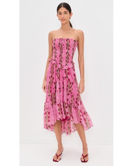 Free People Alejandra Midi Dress in Pink | Lyst