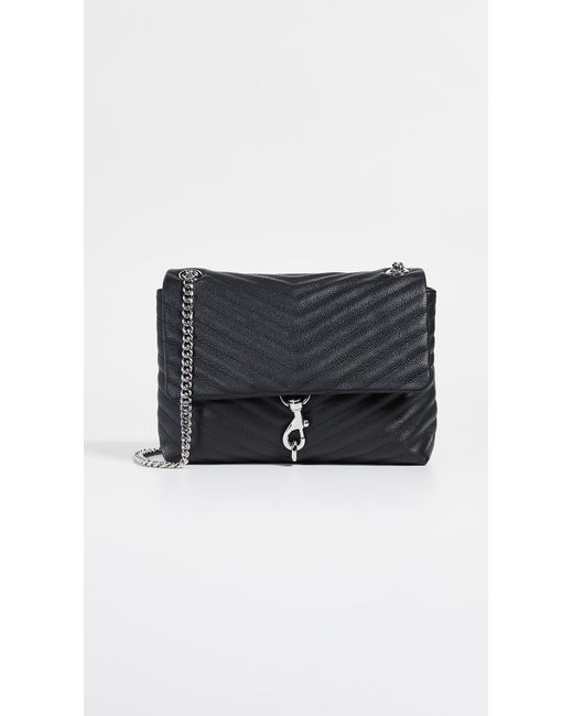 Rebecca Minkoff Edie Flap Shoulder Bag in Black Lyst
