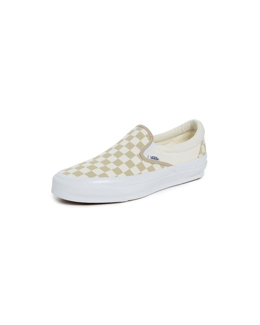 Vans White Classic Checkerboard Slip On Sneakers