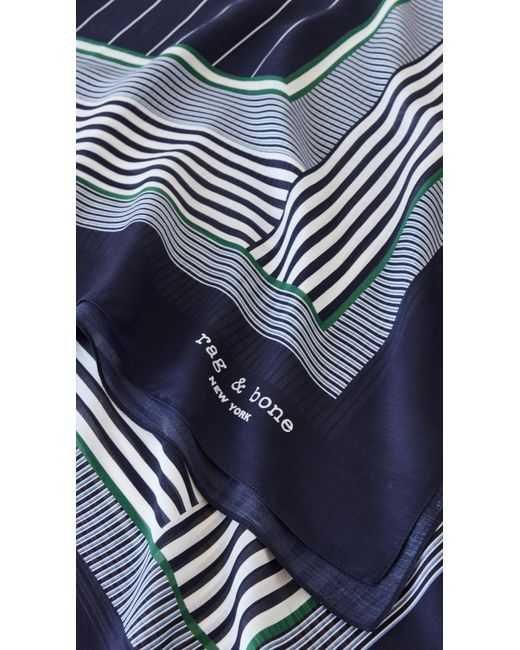 Rag & Bone Blue Pin Stripe Scarf