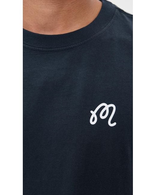 Malbon Golf Blue Bermuda Tee for men