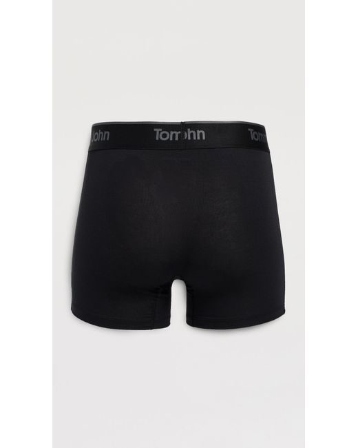 Tommy John Black Second Skin 4 Trunks 3 Pack for men