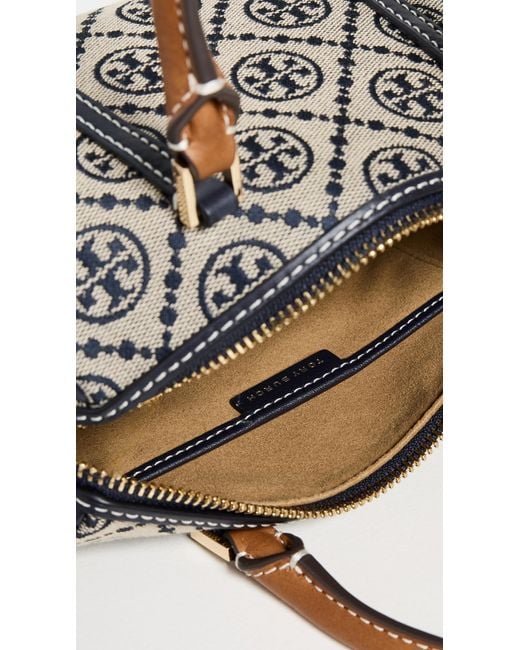 Tory Burch Black T Monogram Mini Barrel Bag
