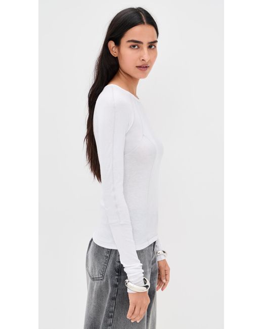 Helmut Lang White Bmx Raglan Top Soft