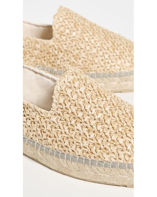Manebí White Flat Raffia Espadrilles