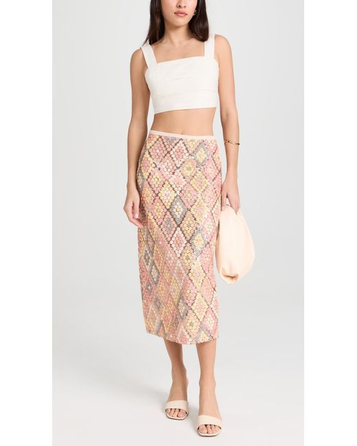 Le Superbe Natural Sundrop Sequin Skirt
