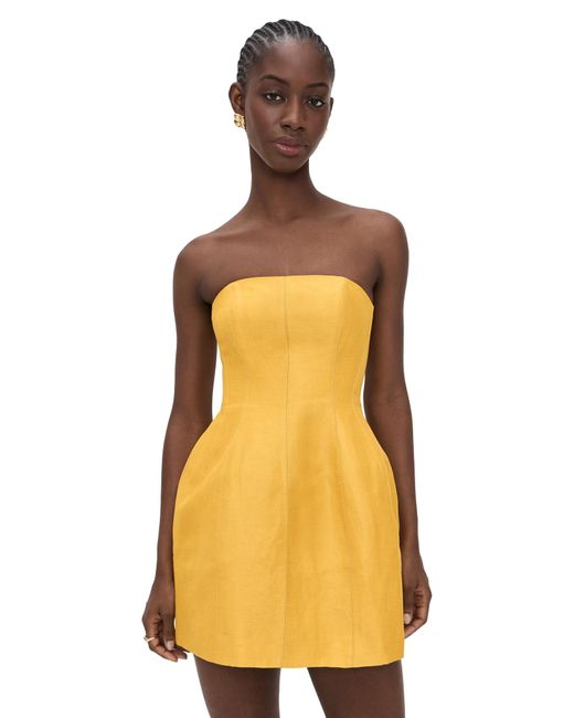 Aje. Baret Strapless Mini Dress in Orange | Lyst