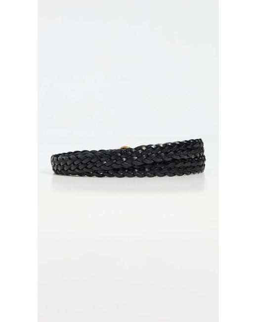Polo Ralph Lauren Black 18Mm Skinny Vachetta Braided Belt