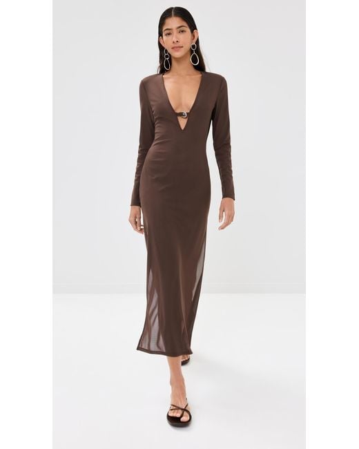 staud dress brown STAUD CADENCE DRESS main image 1