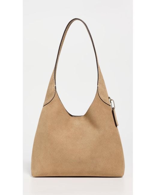 COACH Natural Suede Brooklyn Shoulder Bag 28