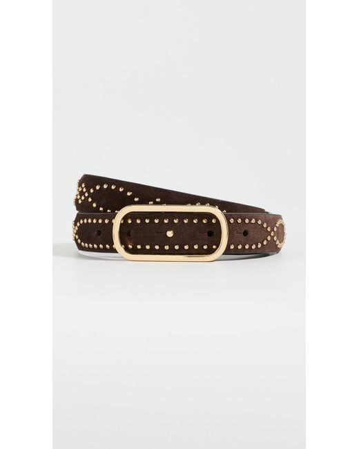 Veronica Beard Black Studded Loop Belt