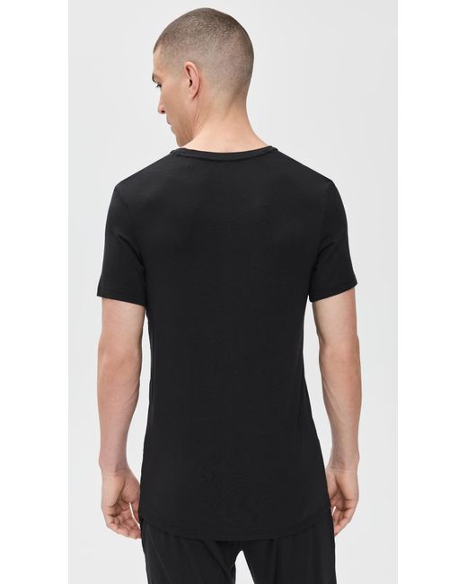 Calvin Klein Black Ultra Soft Modal Sleep Crew Neck T-Shirt for men