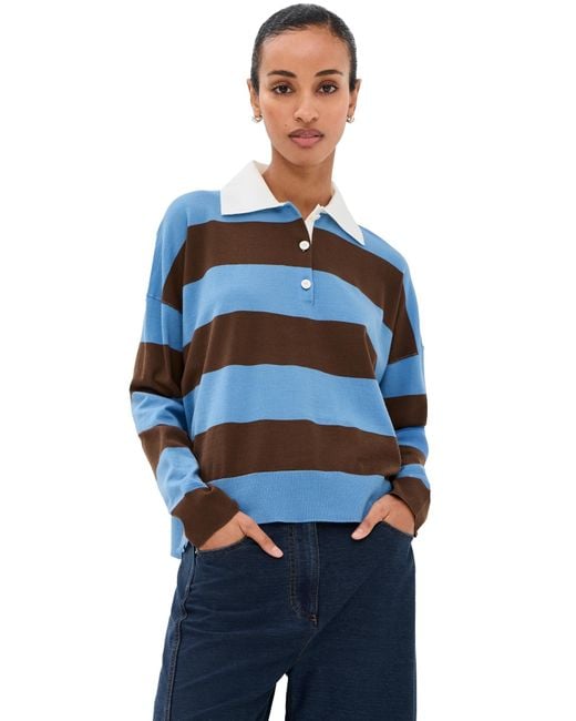 Jonathan Simkhai Blue Carson Rugby Polo