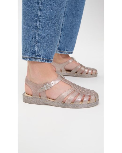 Melissa White Possession Shiny Jelly Sandals