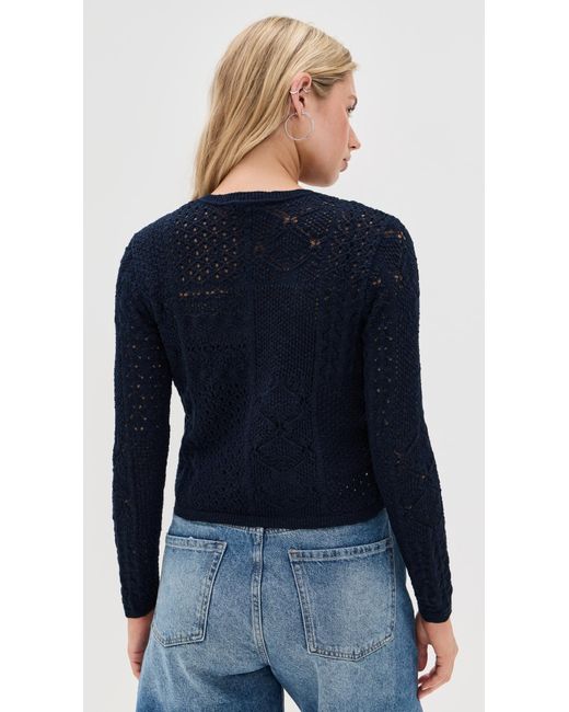 Ba&sh Blue X Suzie Kondi Gilet Sidali Cardigan