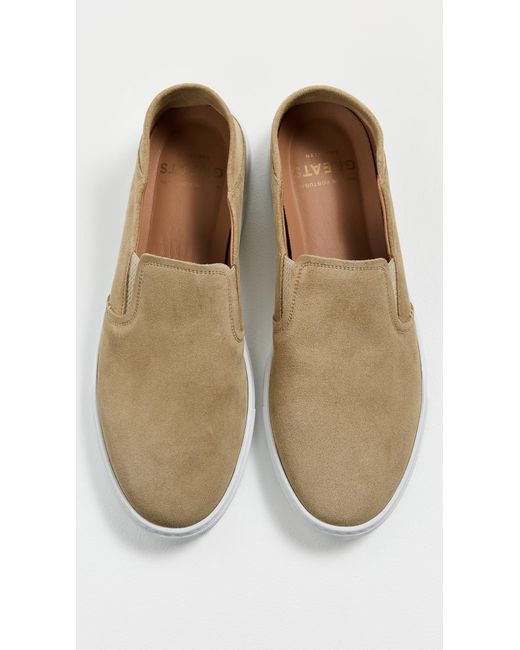 GREATS White Reign Slip Ons for men