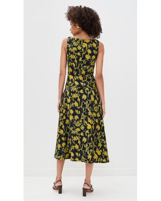 Ulla Johnson Green Vivi Sweetheart Neckline Midi Dress