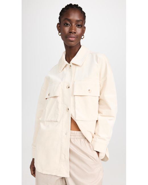 English Factory Corduroy Shacket in Cream (Natural) | Lyst UK