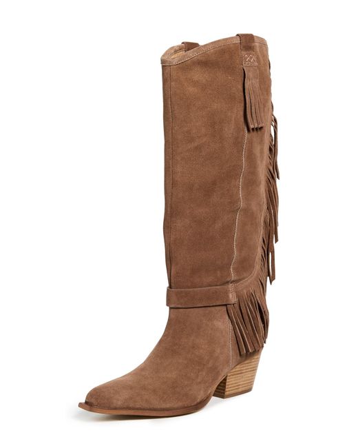 Free People Brown Faith Fringe Western Boots