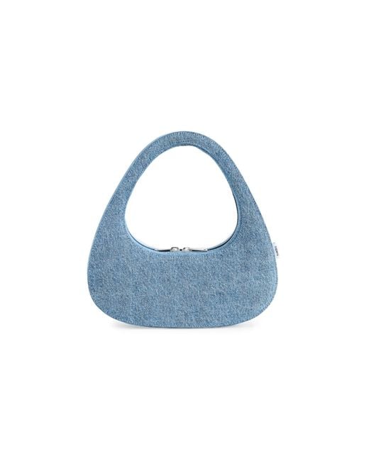 Coperni Blue Denim Baguette Swipe Bag