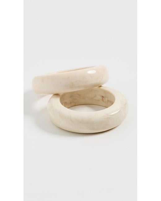 Shashi White Bangle Set