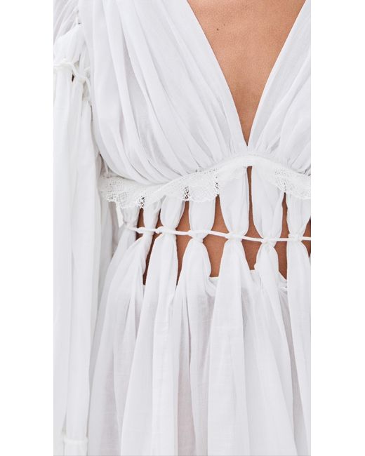 Christopher Esber White Sirocco Cotton Muslin Dress