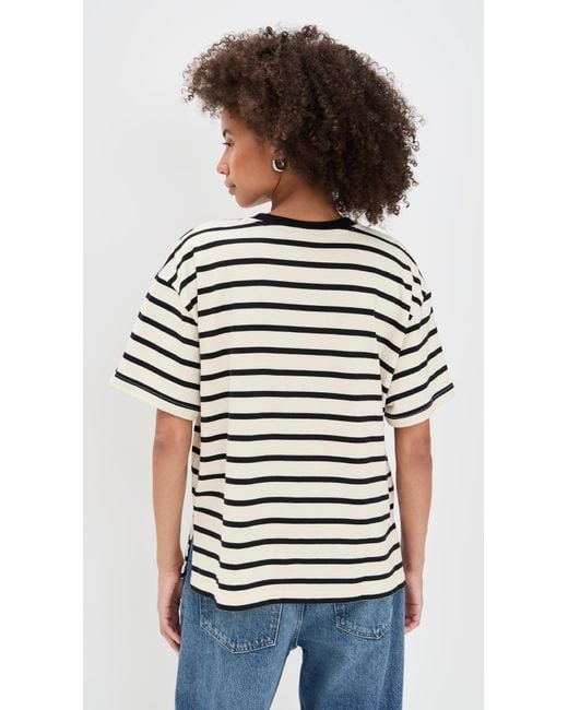 GOOD AMERICAN Black Cotton Oversized Tee
