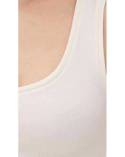 ÉTERNE White Square Neck Tank