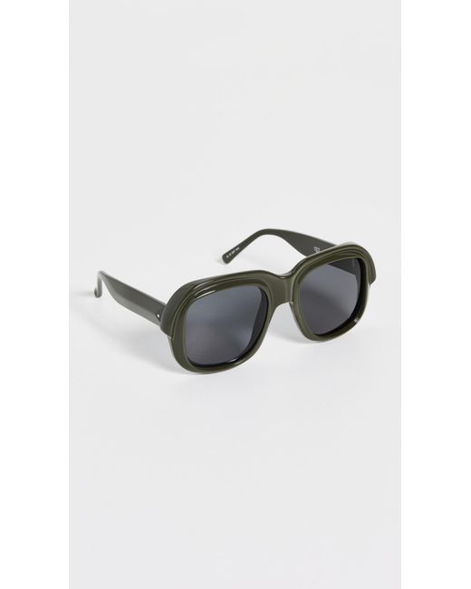Dries Van Noten Black Round Sunglasses