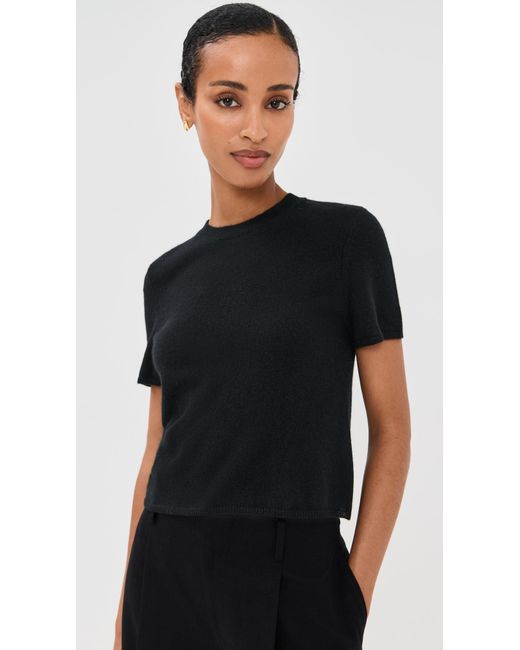 SABLYN Black Charleston Relaxed Cashmere Crewneck Tee