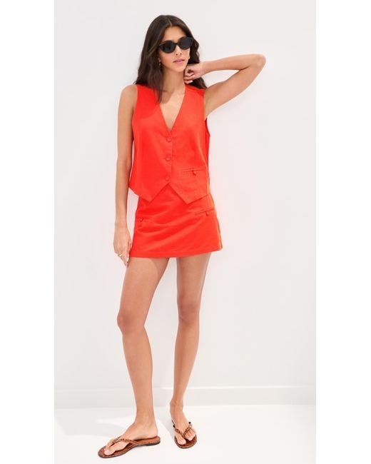 Le Bos Red Simone Skort