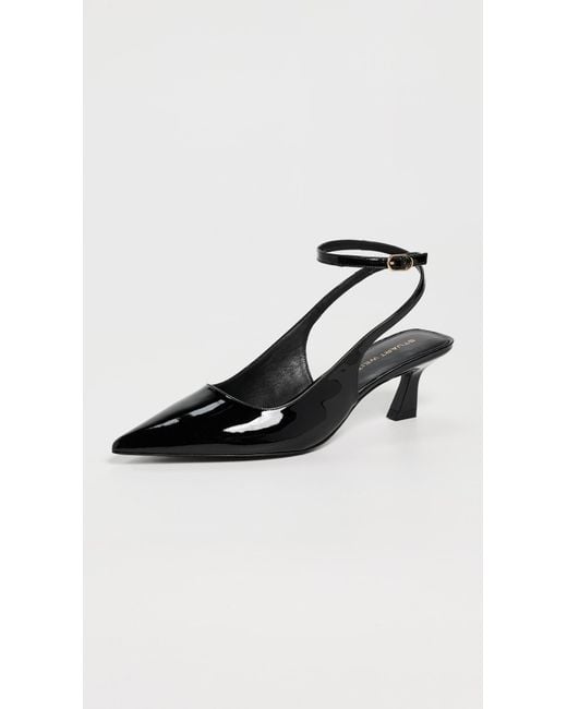 Stuart Weitzman Black Vinnie Strap Pumps 50Mm