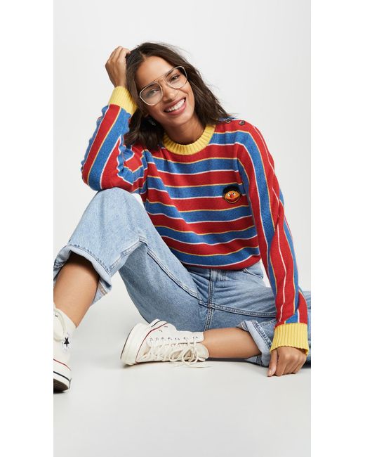 Paul \u0026 Joe Wool Ernie Sweater in Blue 