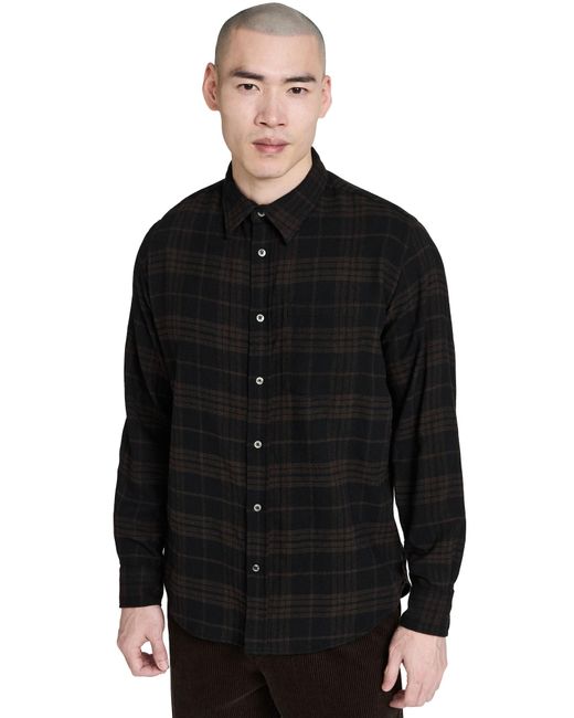 Norse Projects Black Nore Project Algot Relaxed Wool Check Hirt Epreo for men