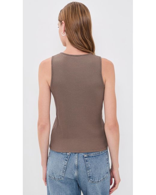 Vince Multicolor Rib Shell Tank