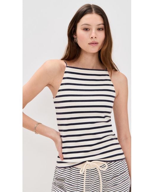 R13 Black Halter Stripe Tee