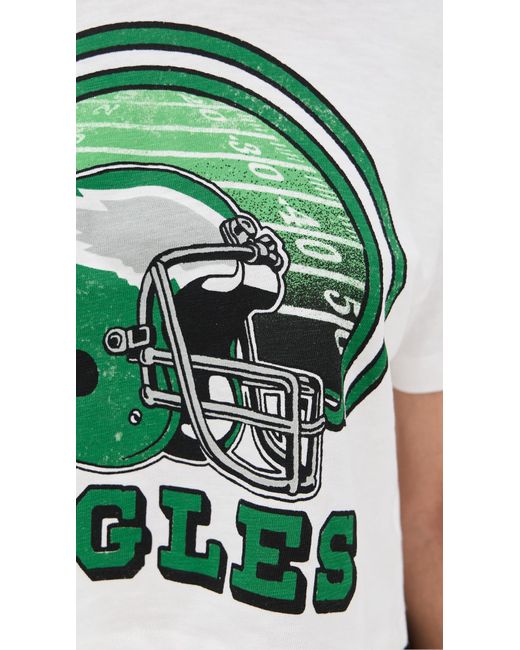 Junk Food Green Eagles Game Time Mn Crop Tee