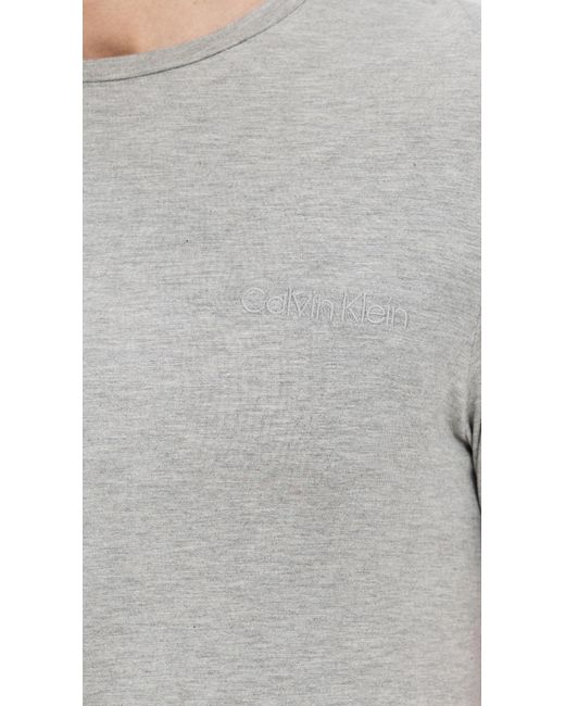 Calvin Klein Multicolor Ultra Soft Modal Sleep Crew Neck T-Shirt for men