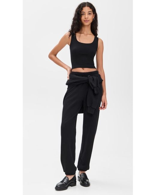 ÉTERNE Black Square Neck Tank