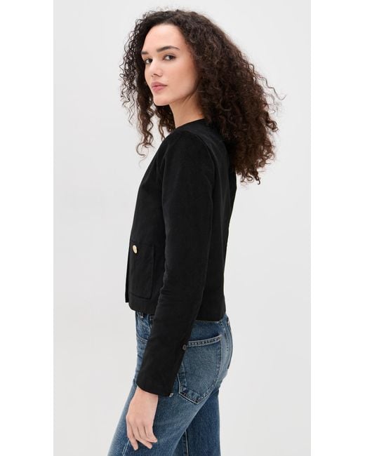 Wayf Black Fur Trim Jacket