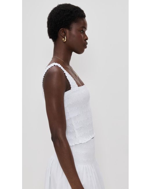 Madewell Black Poplin Smocked Tank