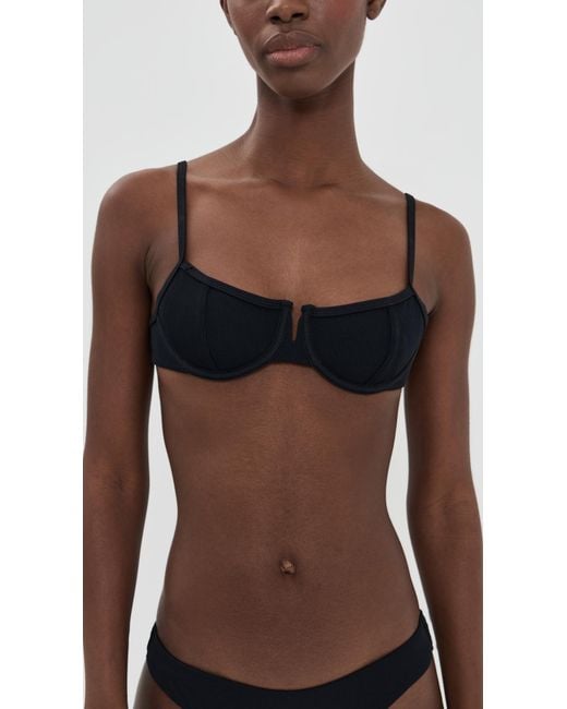 LSPACE Black Hunter Bikini Top